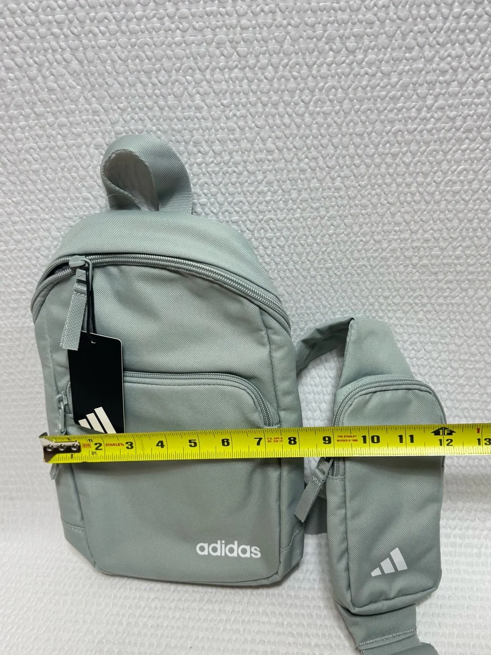 adidas Men's Mint Green Mini Backpack with Sling Pouch